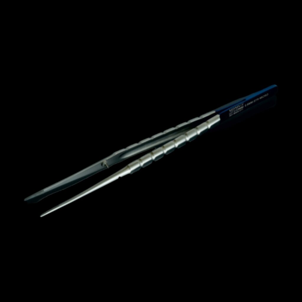 Anatomisch micro pincet recht 0,8 mm – 18 cm