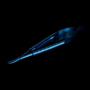 Titanium micro naaldvoerder Castroviejo gebogen – 1 mm